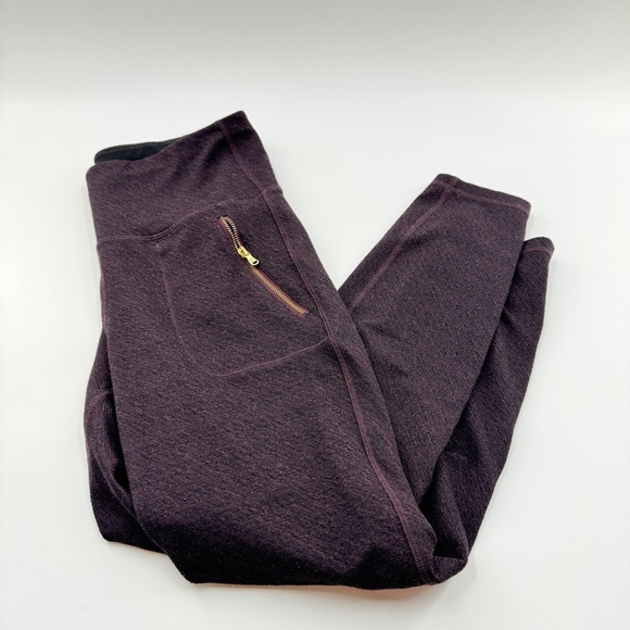 Old Navy Pants - Old Navy Active Black & Heathered Purple Leggings – Size Medium